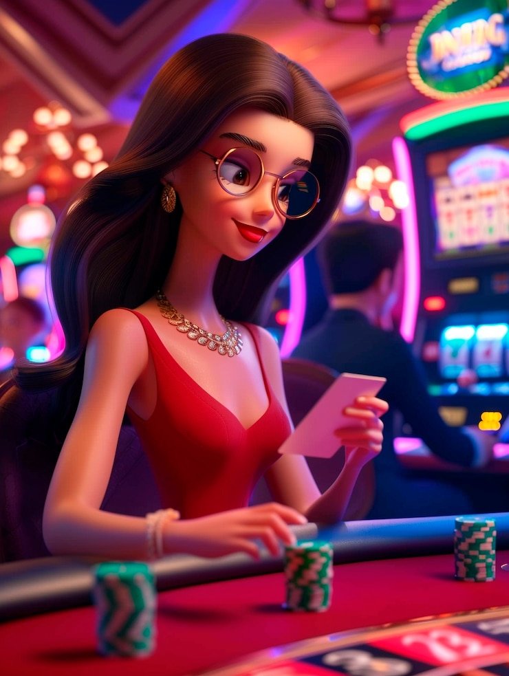 Studio Fa Cai Shen Deluxe dengan dealer dan kartu blackjack